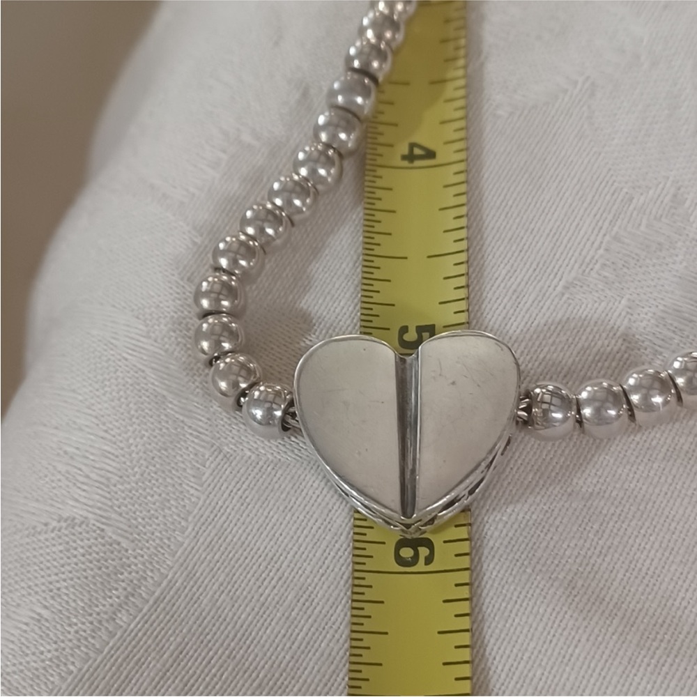 Barry Kieselstein-Cord Sterling Silver Beaded Heart Toggle Necklace - Picture 12 of 14